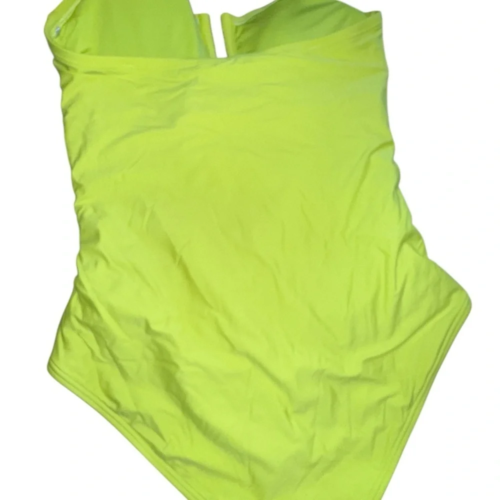 DKNY Bright Yellow Strapless One Piece Swimsuit - Picture 4 of 5